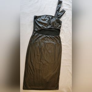 Black Shein Asymmetrical cut-out dress